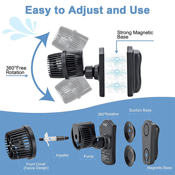 Hygger 360 Degree Rotating Aquarium Wave Maker Pump