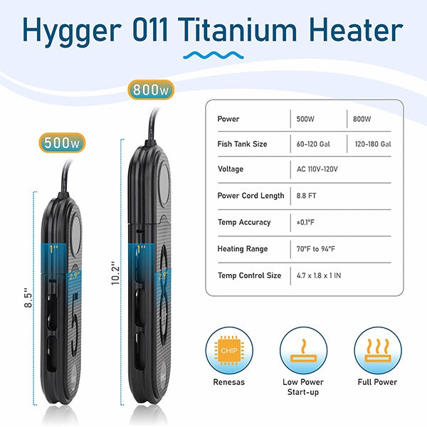 Hygger Energy Saving Titanium Aquarium Heater