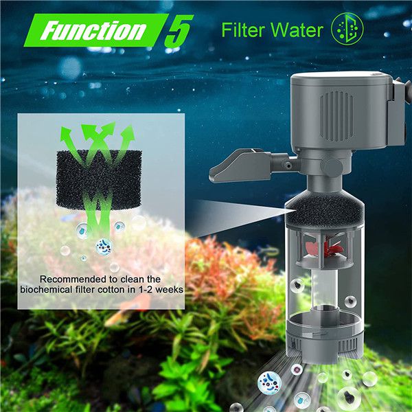 AQQA Multifunction Internal Aquarium Filter with Fish Poop Collection