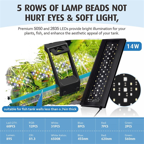 Hygger Clip On Full Spectrum LED Aquarium Light