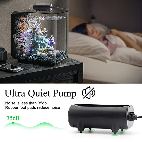 AQQA Dual Outlet Oxygen Aquarium Air Pump