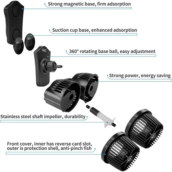 Hygger Double Head Aquarium Wave Maker  Pump