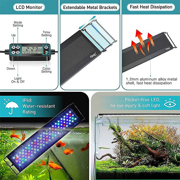 Hygger 24/7 Mode Auto On Off LED Aquarium Light