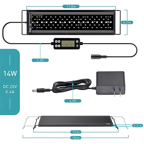 Hygger 24/7 Mode Auto On Off LED Aquarium Light