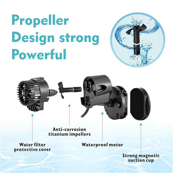 AQQA 360° Rotatable Aquarium Wavemaker Circulation Pump