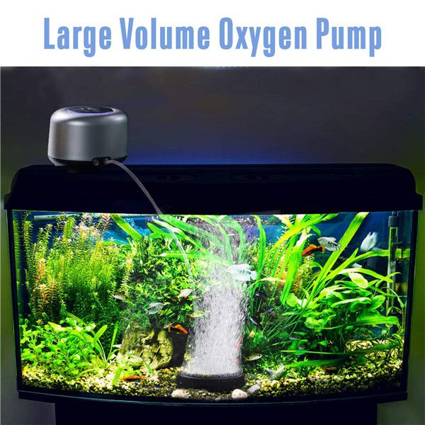 Aquarium Oxygen Pump, Double Hole Air Pump with Complete Air Pump