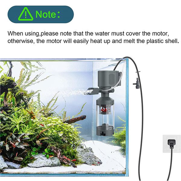 AQQA Multifunction Internal Aquarium Filter with Fish Poop Collection