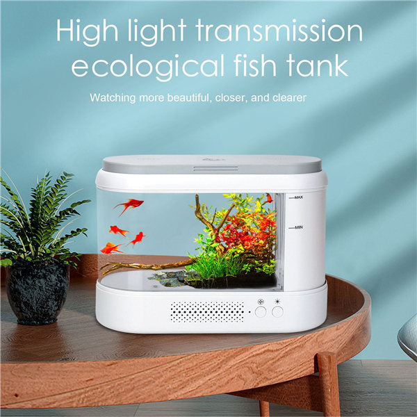 AQQA 1.8 Gallon Multifunction Self-Cleaning Fish Tank