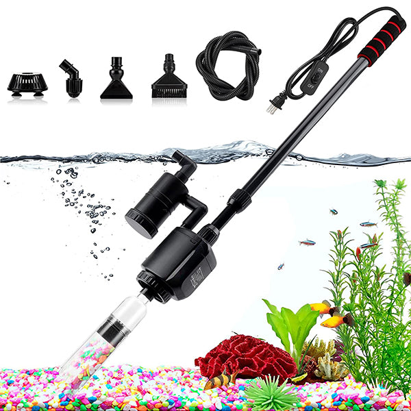 Electric Aquarium Gravel Cleaner – Automatic Vacuum For Fish Tanks – Adjustable Flow – Battery/AC