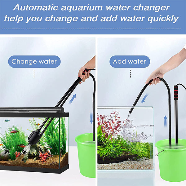AQQA 6-in-1 Automatic Aquarium Gravel Cleaner
