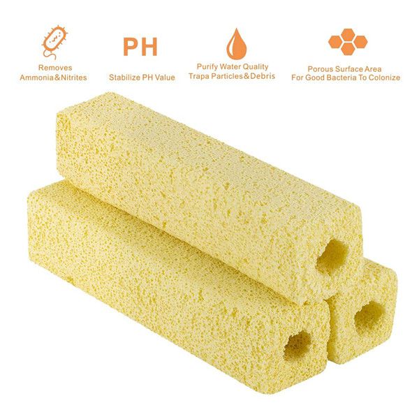 Hygger Large Aquarium Filter Media - Ceramic Bio Media Blocks (40 Pieces)