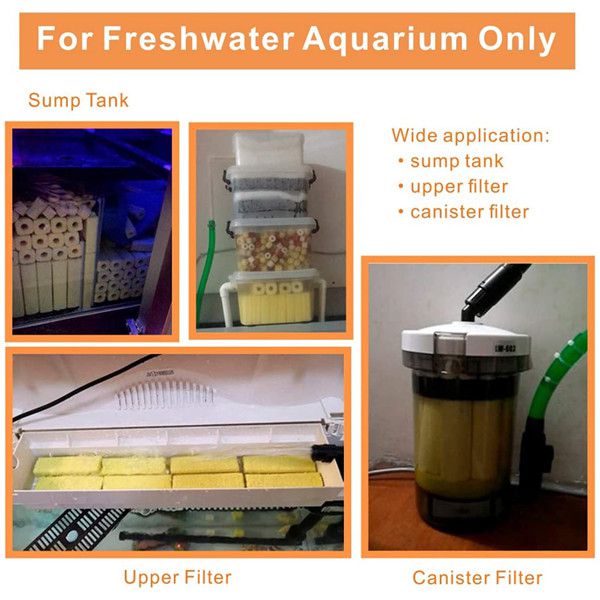 Hygger Large Aquarium Filter Media - Ceramic Bio Media Blocks (40 Pieces)