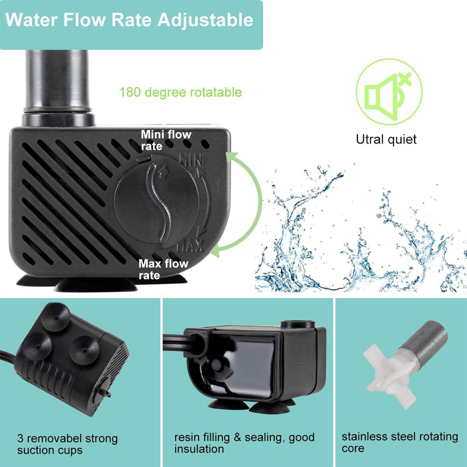 Hygger Mini Submersible Water Pump