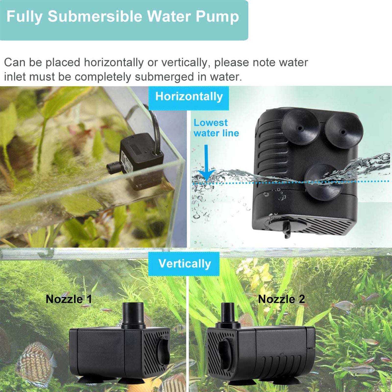 Hygger Mini Submersible Water Pump