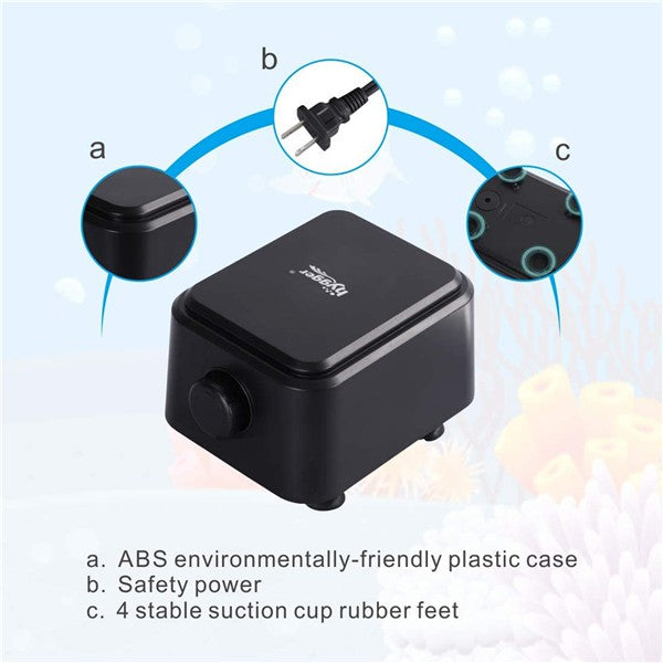 Hygger Super Quiet Air Pump for Aquariums