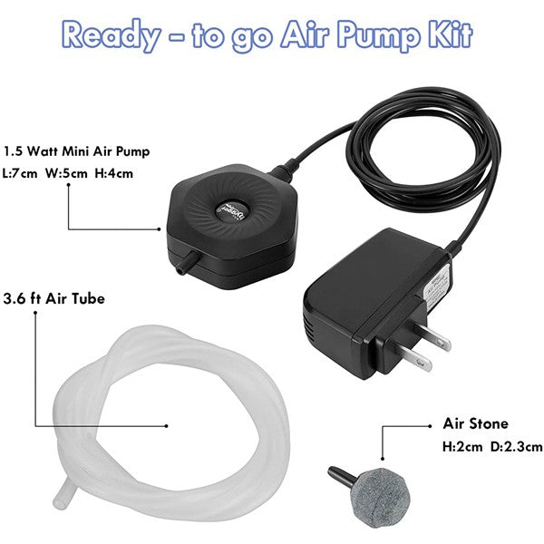 Hygger 971 1.5W Mini Aquarium Air Pump Kit for Small Fish Tanks – Petnanny Store Hygger 971 1.5W Mini Aquarium Air Pump Kit for Small Fish Tanks – Petnanny Store